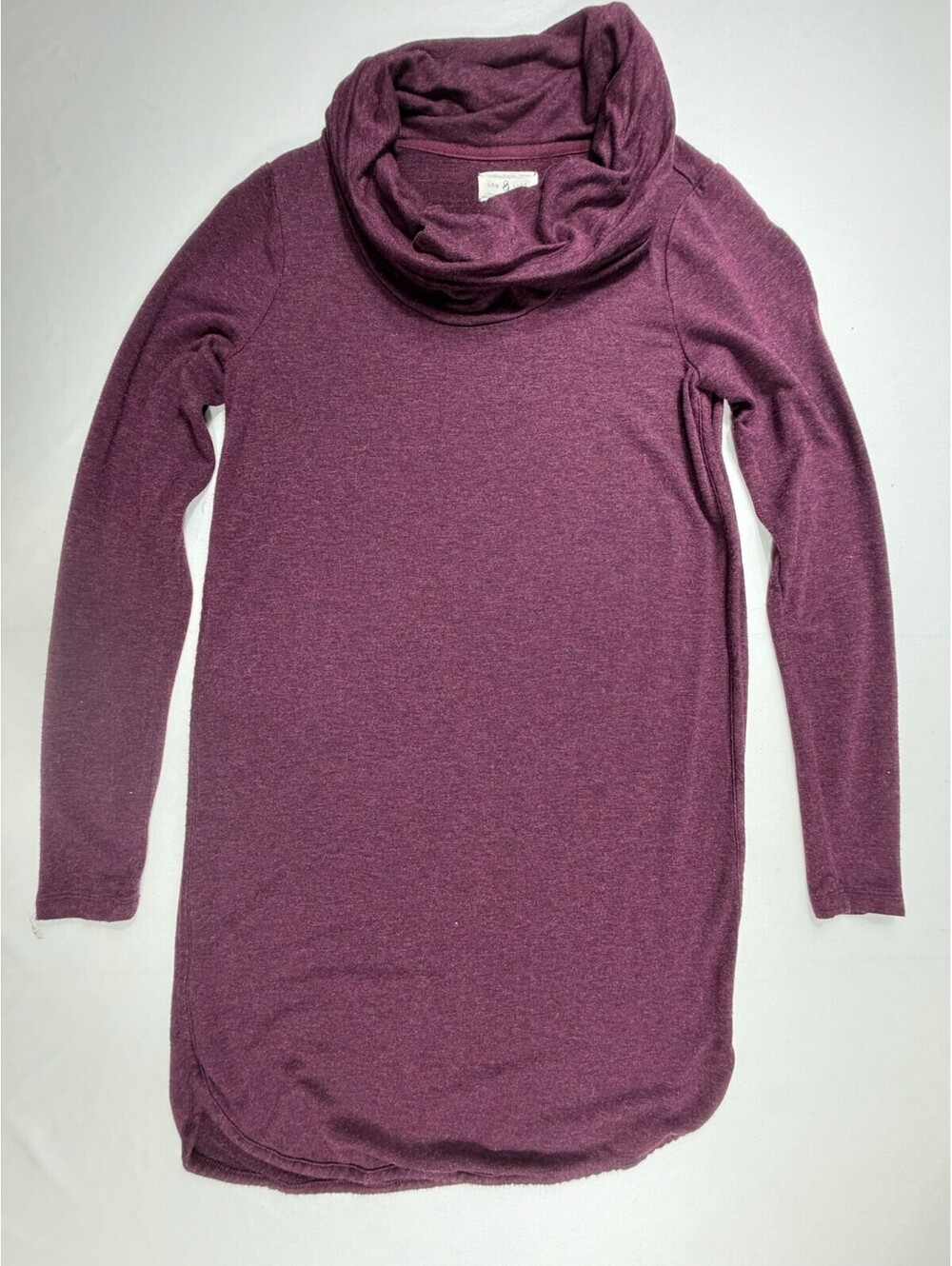 Lou & Grey Cowl Neck Long Sleeve Tunic Dress XS Purple